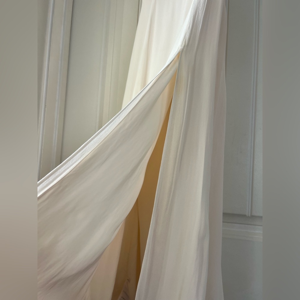 Reformation White Juliette Dress Slip High Slit Bridal Resort Cocktail 4 - Picture 8 of 12